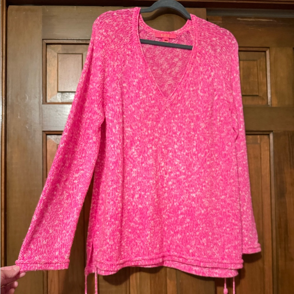 Lilly Pulitzer Pink V-Neck Sweater